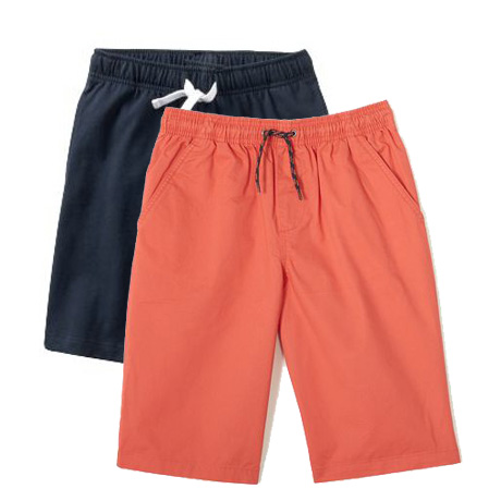 Boys slim fit cotton shorts with pockets